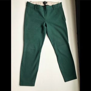JCrew Minnie Pants - Hunter Green